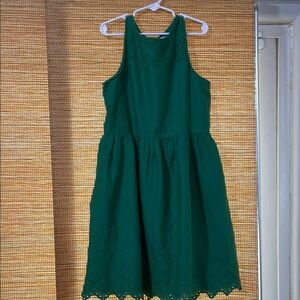 Old Navy Emerald Green Eyelet Dress
